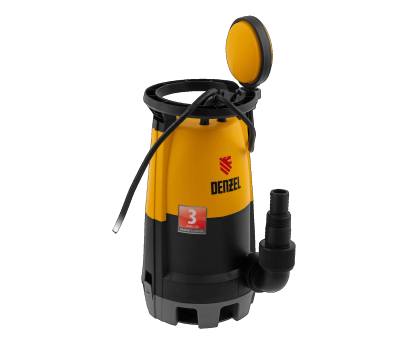 Дренажный насос для чистой и грязной воды DP-600S, 600 Вт, напор 7 м, 13000 л/ч// Denzel 97268						