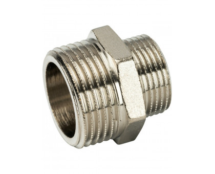 Ниппель латунь перех Ду20х15 (LL6050 3/4"-1/2") нр-нр 