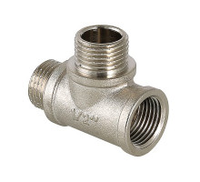 Тройник с двумя переходами НИКЕЛЬ  1/2" вн.-нар.-нар. VALTEC VTr.133.N.0004