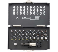 Набор бит, магнитный адаптер, сталь S2, пластиковый кейс, 32 предм.// Gross 11363										