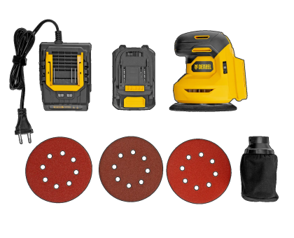 Машина шлифовальная эксцентриковая аккумуляторная CROSH-20-125, LiIon, 20 В// Denzel 28901