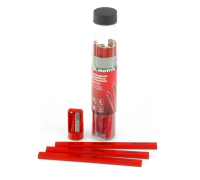 Набор карандашей малярных прямоугольных с точилкой в тубе, 175мм, 10шт// Matrix 84814										