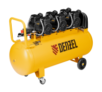 Компрессор безмасл. малошумн. DLP-4500/150,4,5 кВт,3х1,5кВт,150 л,2850 об/мин,750 л/мин/Denzel 58146