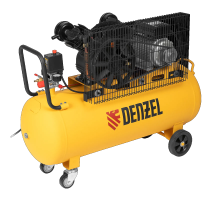 Компрессор воздушный рем. привод BCV2200/100, 2,2 кВт, 100 литров, 370 л/мин// Denzel 58110									