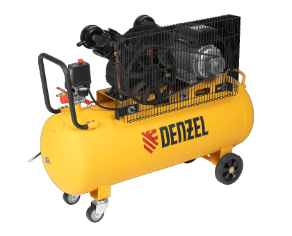 Компрессор воздушный рем. привод BCV2200/100, 2,2 кВт, 100 литров, 370 л/мин// Denzel 58110									