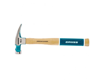 Молоток-гвоздодер,450 г, угол 75, магнит, обрезиненная рукоятка AMERICAN HICKORY // GROSS арт.10418 Молоток-гвоздодер,450 г, угол 75, магнит, обрезиненная рукоятка AMERICAN HICKORY // GROSS арт.10418