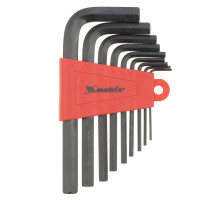 Набор ключей имбусовых HEX, 1,5–10 мм, CrV, 9 шт., оксидированные, короткие// Matrix 11226				
