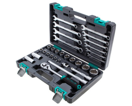 Набор инструментов, 1/2", CrV, пластиковый кейс 31 предм.// Stels 14102