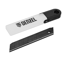 Лезвия, 18 мм, сталь SK4 - 0,5 мм, супер острые, 5 штук// Denzel 79306										