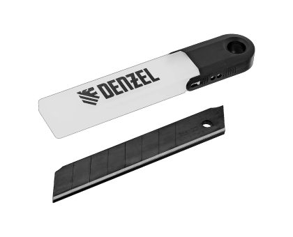 Лезвия, 18 мм, сталь SK4 - 0,5 мм, супер острые, 5 штук// Denzel 79306										