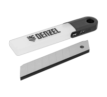 Лезвия, 18 мм, сталь SK5 - 0,5 мм, многосегментные, 10 штук// Denzel 79304										