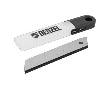 Лезвия, 18 мм, сталь SK5 - 0,6 мм, усиленные, 5 штук// Denzel 79305										