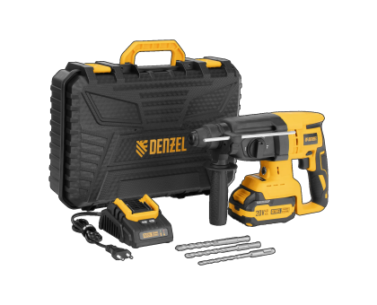 Перфоратор аккумуляторный бесщет. RHH-BL-20-28, 3 Дж, Li-Ion, 20 В// Denzel 26707										