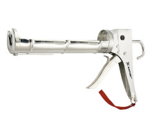 Пистолет для герметика, 310 мл, "полуоткрытый", хромир., зубчатый шток 7 мм// Matrix арт.88640