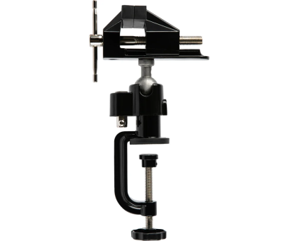 Тиски настольные,многофункциональные, смен.насадка хомут д/дрели,шарнирн мех-зм, 70 мм//Matrix 18508