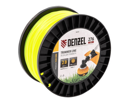 Леска для триммера круглая 2 мм х 63 м, блистер FLEX CORD// Denzel 96118