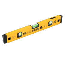 Уровень алюминиевый, магнит., фрезерованный, 3 глазка (1 зеркал.), 0,5 мм/м, 400 мм// Denzel 33690		