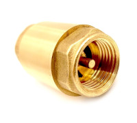 Обратный клапан с латунным стержнем, латунь, внутренняя/внутренняя резьба 1/2",PN40 желтый, RTP