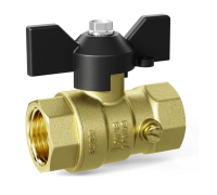 Кран шаровой латунный для манометра LD Pride 44.15.В-В.2М.Б Ду15 Ру 16 бабочка LD 44.342.15