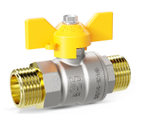 Кран шаровой латунный LD Pride 47.15.Н-Н.Б GAS Ду 15 Ру 40 бабочка LD 47.354.15