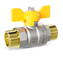 Кран шаровой латунный LD Pride 47.15.Н-Н.Б GAS Ду 15 Ру 40 бабочка LD 47.354.15