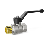 Кран шаровой латунный LD Pride 47.50.В-Н.Р Ду 50 Ру 25 рычаг LD 47.122.1.50.M02