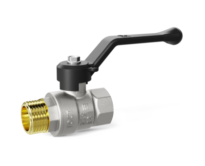 Кран шаровой латунный LD Pride 47.50.В-Н.Р Ду 50 Ру 25 рычаг LD 47.122.1.50.M02