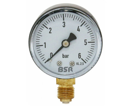 Манометр BSR 6 бар, 1/4 ", Ø 50,ZOTA радиальный (нижнее)