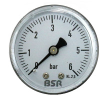 Манометр BSR 6 бар, 1/4 ", Ø 50,ZOTA аксиальный (заднее)
