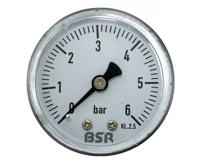 Манометр BSR 6 бар, 1/4 ", Ø 50, аксиальный (заднее)