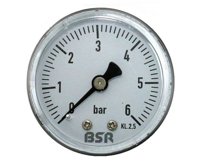 Манометр BSR 6 бар, 1/4 ", Ø 50,ZOTA аксиальный (заднее)