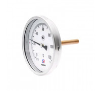 Термометр биметаллический РОСМА БТ51, D100, L= 64 мм, G 1/2", 0-120°С, кл. 1,5										