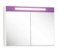 Зеркало-шкаф "Рондо"86см, фиолетовый, светильник, вык.розетка (код 30659)						