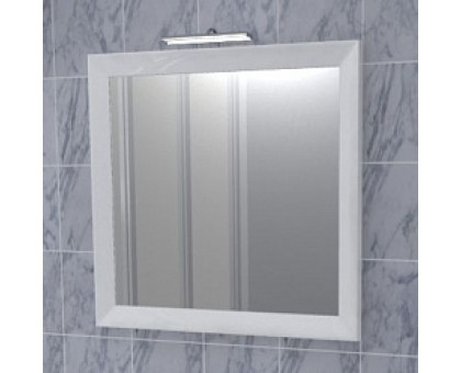 Зеркало "Торнадо" 65см, белый, декор.светильник (код 27589)	