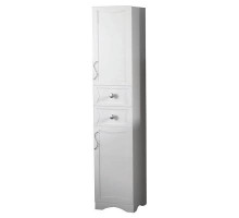 Шкаф-колонна "Верди" 34см, с2-мя ящиками, белый (код 27584)	