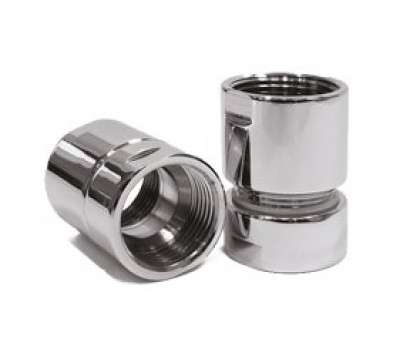 Муфта 3/4-1/2" хром. (в комплекте в контргайками) Муфта 3/4-1/2" хром. (в комплекте в контргайками)