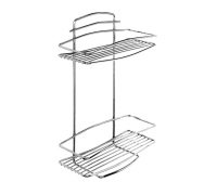 Полка двухъярусная прямая, проволока стальная, 12, Milardo, 212W020M44