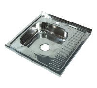 Мойка I-TECH квадратная накладная с сушилкой справа 600х600х160х0,8 пол								