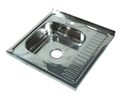 Мойка I-TECH квадратная накладная с сушилкой справа 600х600х160х0,8 пол								