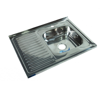 Мойка I-TECH квадратная накладная с сушилкой слева 800х600х160х0,8 пол								