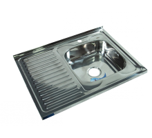 Мойка I-TECH квадратная накладная с сушилкой слева 800х600х160х0,8 пол								