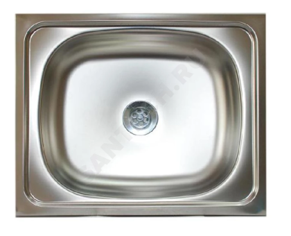 Мойка нерж AISI 430 накладн 500х400 0,4мм б/сиф 1 1/2 Владикс V-407