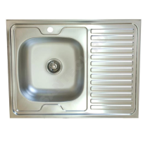 Мойка нерж AISI 430 накладн 800х600 0,6мм прав б/сиф 1 1/2 Владикс L-401