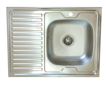 Мойка нерж AISI 430 накладн 800х600 0,6мм лев б/сиф 1 1/2 Владикс L-401