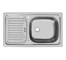 Мойка нерж. "Юкинокс" Классика 76*43, Лайн, врезная левая (CLL760.435-GW6K 2L) 