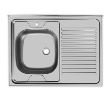 Мойка нерж. "Юкинокс" Стандарт 80*60 (5с) накладная правая (STD800.600 ---5C 0R-)