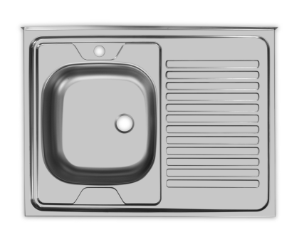 Мойка нерж. "Юкинокс" Стандарт 80*60 (5с) накладная правая (STD800.600 ---5C 0R-)