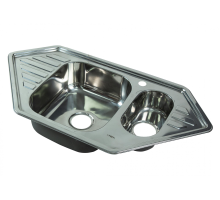 Мойка I-TECH двойная с сушилкой с двух сторон 950х500х205х0,8 пол								