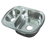 Мойка I-TECH двойная со скругленными углами 600х490х180х0,8 мат								