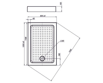 Поддон Nova Square 120х80 прямоуг Ми- — рсант УТ000040701